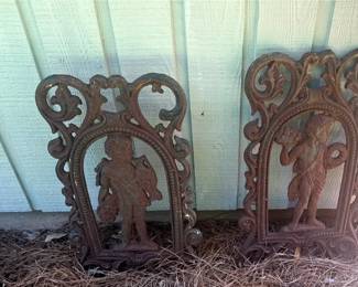 Cast Iron Cherub Garden Panels