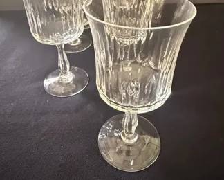 7 Vintage Noritake Harriet Crystal Wine Glasses