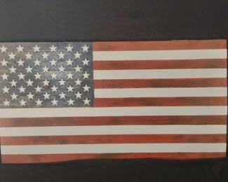 Veteran Crafted Custom Wooden American Flag