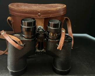 Vintage Bushnell Triple Tested 8x40 Featherlight Binoculars with Leather Case