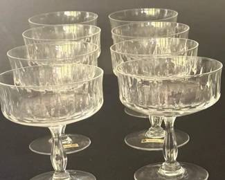 8 Vintage Noritake Harriet Crystal SherbetChampagne Glasses