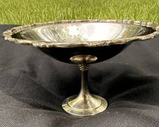 Vintage Oneida Heirloom Colonial Suite Silverplate Pedestal Candy Dish