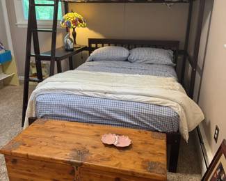 Loft style bunk beds; twin up top, full size bed on bottom. Full size bed can be pulled away and bunk bed can be used as a desk/loft area