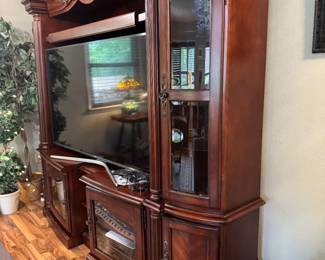 "X-Pandable" slides to fit the TV, currently housing a 65" Samsung TV