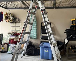 Little Giant Ladder with multiple accessories