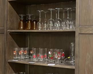 Assorted glassware