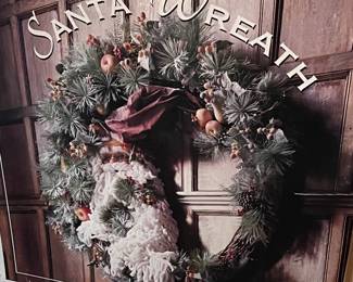One of a kind Christmas wreath with Santa face. Approx 3’ in diameter $75