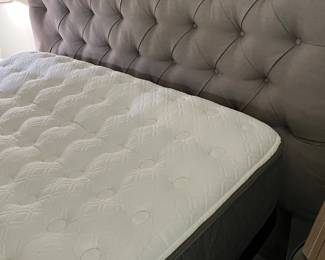 Ballard Queen size headboard - like new $100. Sterns and Foster Estate Collection mattress with adjustable platform @ remote control $200.