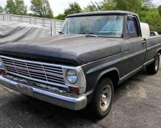 1968 Ford F100 Automatic Pickup Truck, 390 Big Block Engine from a 65 Galaxy 500, Miles Showing on Odometer 10582, VIN# F10YKD45843, Missouri Title