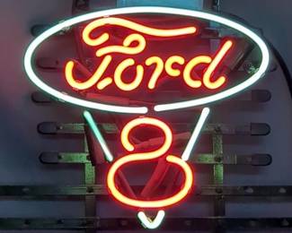 Ford Neon Sign, Approx 10" x 15", Powers On