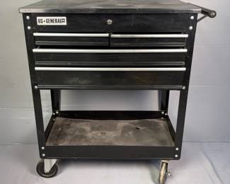 U.S. General Rolling 4-Drawer Tool Cart, 38" x 34" x 18"