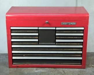 Craftsman 10-Drawer Locking Tool Box, Includes Key, 19" x 26" x 12