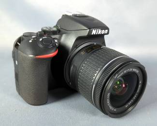 Nikon DSLR Camera Model D5600 With DX VR AF-P Nikkor 18-55mm 1:3.5-5.6G Lens, And Guides And Manual