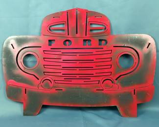 Metal Painted Ford Truck Grille, Approx 19" x 27"