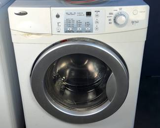 Amana Electric Front Load Washing Machine, Model NFW7200TW, 38.5" x 27" x 27", Powers On