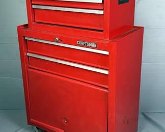 Craftsman 2Pc Rolling Tool Chest, Total Approx Meas. 43" x 26.5" x 14"