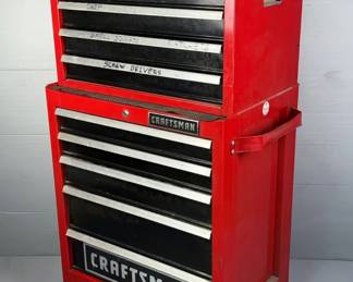 Craftsman 2 Pc Rolling Tool Chest, With Hinged Lid, 53" x 30" x 18"