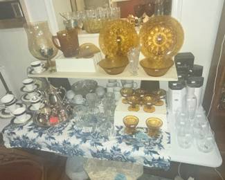 ANOTHER TABLE FULL OF GLASSWARE
