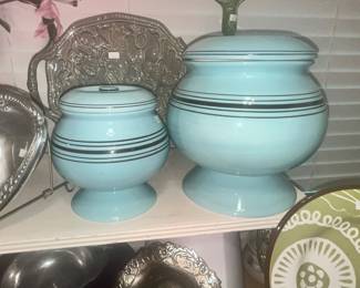 LAURIE GATES "CASUAL BLUES" CANNISTERS