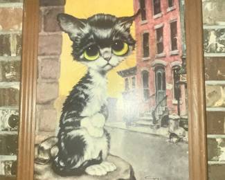 CLASSIC MID-CENTURY PRINT "PITY KITTY" BY GIG (GIRARD GOODENNOW)
