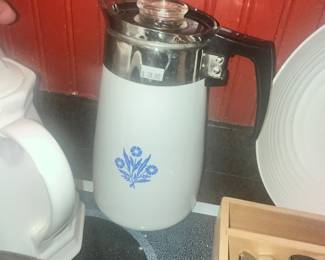 VINTAGE CORNING COFFEE POT