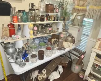 THE KITCHEN COLLECTION - CROCKS, CHURNS, JARS, UTENSILS