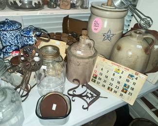 CROCK JUGS, CROCK CHURN