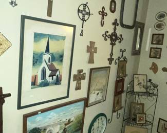 CROSSES, FRAMES, WALL ART