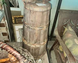 VINTAGE WOODEN BUTTER CHURN