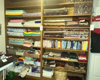 LOTS & LOTS OF FABRIC BOLTS & SEWING!
