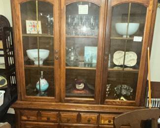 HUGE 3-DOOR CHINA CABINET