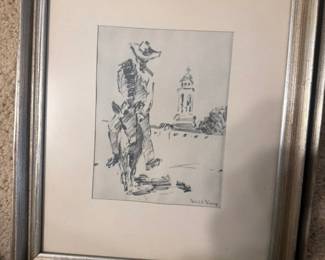 Webb Young Framed Drawing