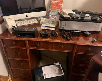 Office Desk and Apple Computer, Printer