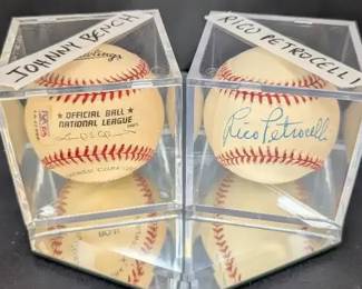 Johnny Bench COA  Rico Petrocelli Autographed Baseballs