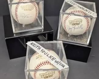 Terry Francona, Kieth Foulke COA  Doug Mirabelli Autographed Baseballs