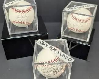 Hank Presswood, Tom Browning  Ernie Westfield Autographed Baseballs