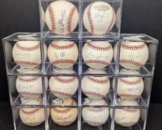 Autographed Unidentified Baseballs 14Pack