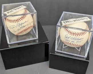 Milt Pappas  Earl Williams Autographed Baseballs