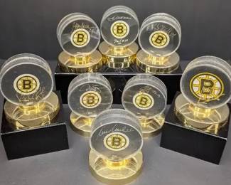 Autographed Unidentified Hockey Pucks 8Pack