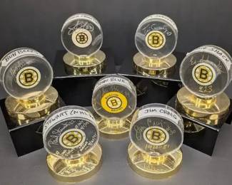 Autographed Hockey Pucks 7Pack