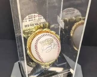Manny Ramirez Autographed World Series Baseball