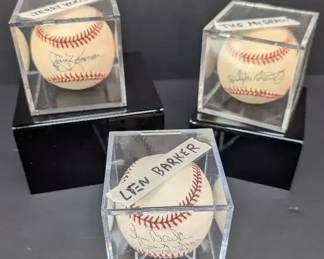 Tug McGraw, Len Barker  Jerry Koosman Autographed Baseballs