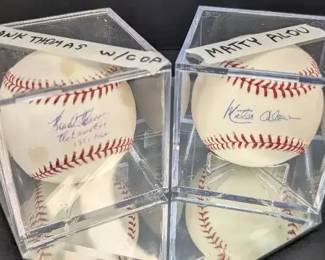 Frank Thomas COA  Matty Alou Autographed Baseballs