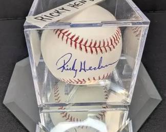 Ricky Henderson Autographed Baseball