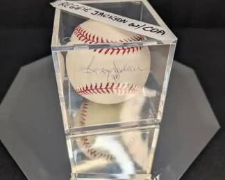 Reggie Jackson Autographed Baseball with COA