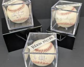 George Foster, Kevin Millar  Bob Stanley Autographed Baseballs