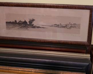 late 19th-century panoramic landscape etching by the American artist Ernest Christian Rost