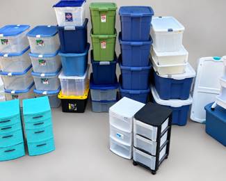 Tubs & Totes Galore! Roughneck, Rubbermaid, Clear & Stackable