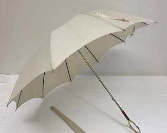 Vintage Cream Parasol With Loop Handle