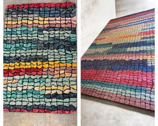 Vibrant 9x12 Safavieh Knotted Cotton And Wool Blend Rug And Mat